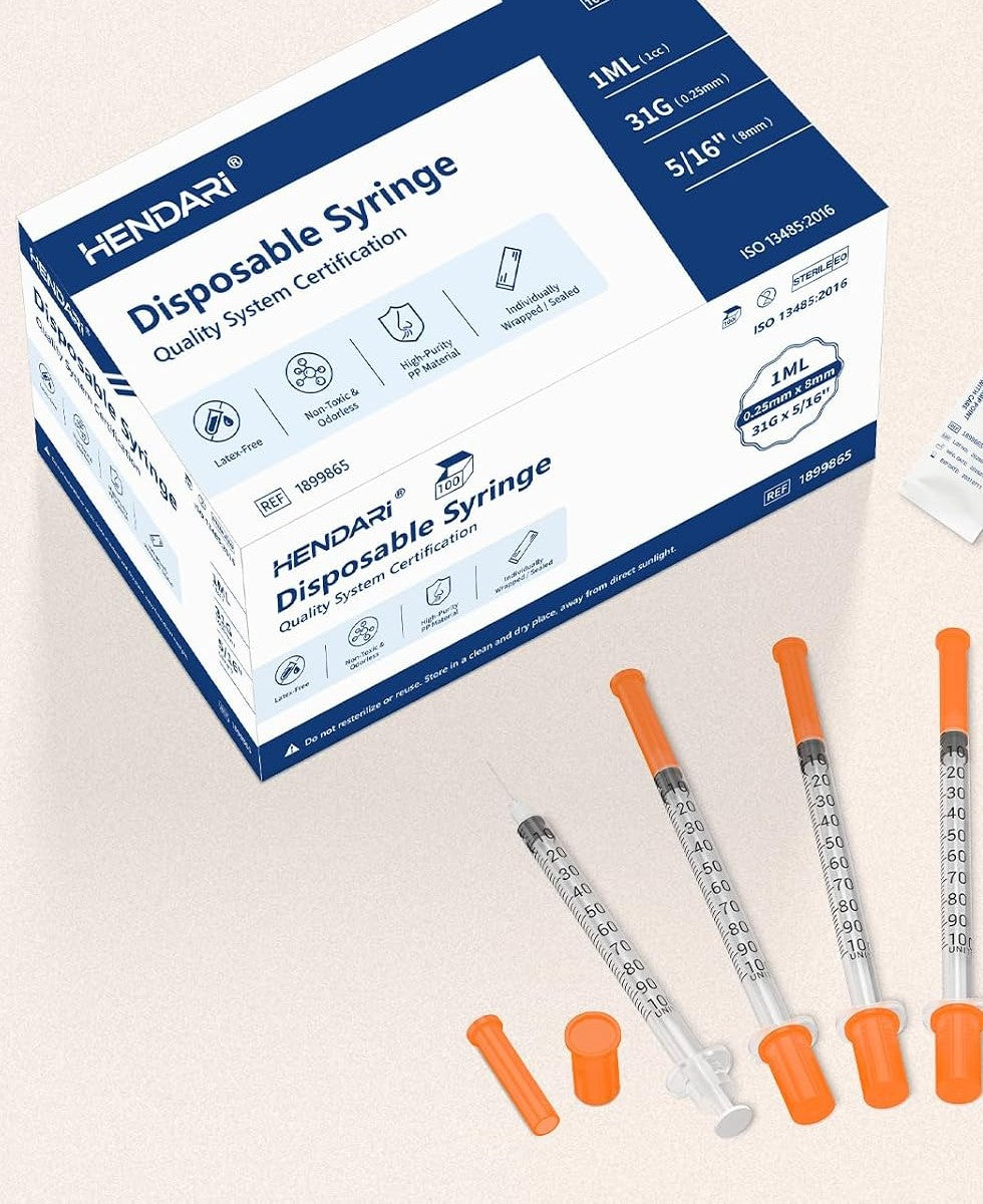 HENDARI 100-count syringe box